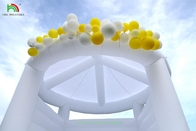 Custom White Inflatable Bounce Castle Party  Wedding Bouncer House With Circular Roof
