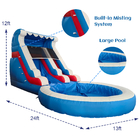 Commercial Backyard Jumping Bouncer Tropical Waterslide Combo Bounce House Inflatable Water Slide With Pool