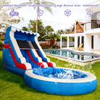 Commercial Backyard Jumping Bouncer Tropical Waterslide Combo Bounce House Inflatable Water Slide With Pool