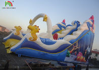 PVC Tarpaulin Blue Inflatable Bouncers Toddler Slide Playground Theme Park