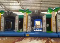 Printing Tree Jungle 0.55mm PVC Tarpaulin Small Bouncy Castles Inflatable
