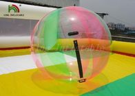 Durable 1.0mm PVC Inflatable Water Ball Large Transparent Multicolored Strips