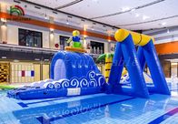 Blue / Yellow Surfing Boy Inflatable Water Parks Durable PVC Multipurpose Course