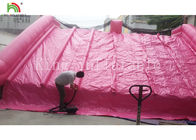 Garden 0.55 Mm PVC PVC Tarpaulin Inflatable Water Slide For Kids Pink Color Customized