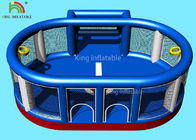 8.5 * 8 M Blue Inflatable Sport Games / Blow Up Football Field For Kids