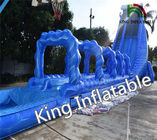 Tarpaulin Height 10m Inflatable Water Slide With Pool For Kids Adults