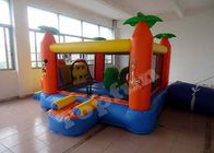 Tropical Animal Kingdom Commercial Inflatable Bounce House PVC Coated 210D Nylon Fabric